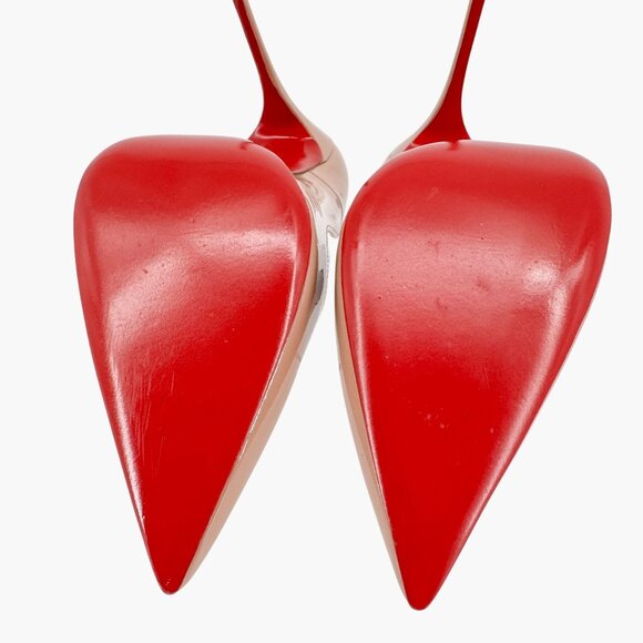 Christian Louboutin Nude Patent Leather Pumps - Picture 12 of 14